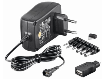 GOOBAY Universal netadapter - 3-12Vdc / 12W (1,0A) + 9 stik